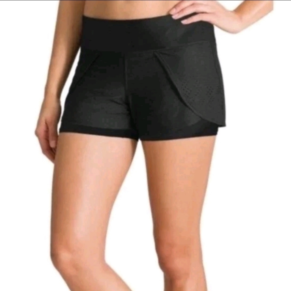 Athleta Prism 2-in-1 Lined Compression Running Shorts Activewear Women's M